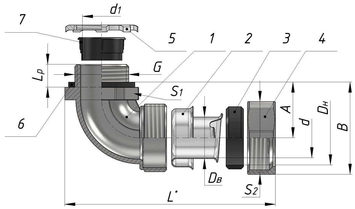 Фитинг газовый  zeta41212