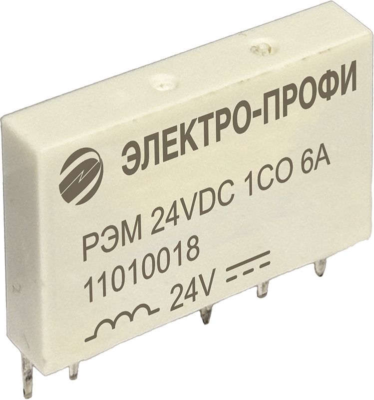 Реле электромеханическое РЭМ 24VDC 1CO 6A 11010018