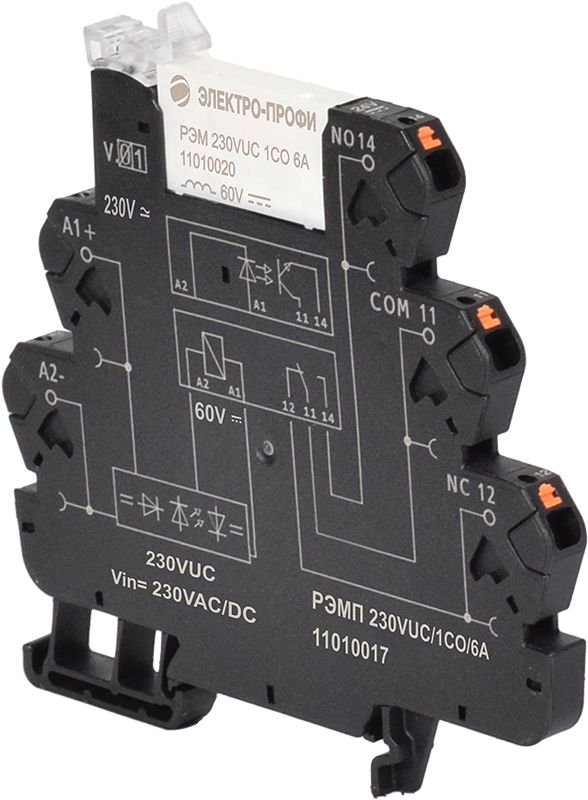 Реле интерфейсное РЭМП 230VUC/1CO/6A 11010017