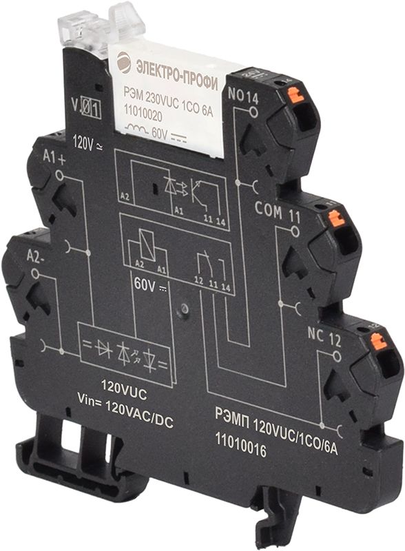 Реле интерфейсное РЭМП 120VUC/1CO/6A 11010016