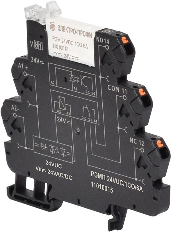 Реле интерфейсное РЭМП 24VUC/1CO/6A 11010015