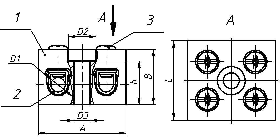 Колодка клеммная  zeta30306