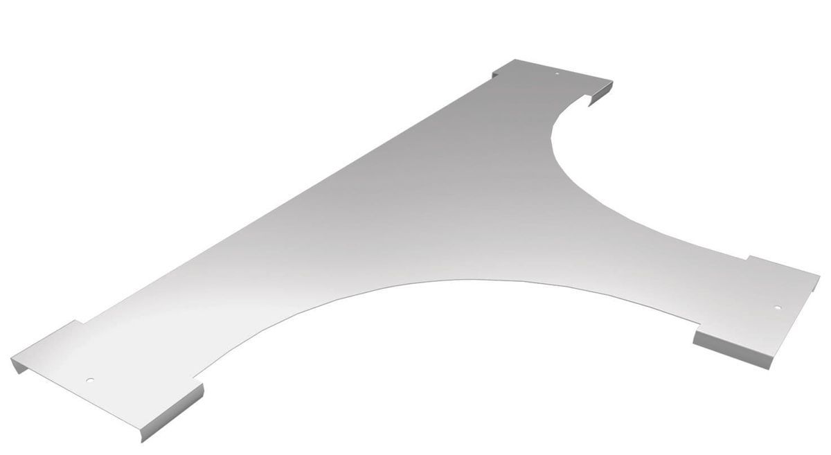 Крышка ответвителя одностороннего  ML-KOO-300x15x0.55-R100-MS