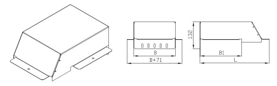 Крышка-ответвитель лотка переходник 100х100x1.2 мм ML-KOP-100х100х1.2-HZ