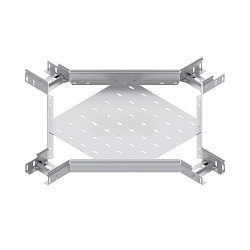 Х-разветвитель горизонтальный лестничный 200x80x1.5-R300 мм LL-RXG-200x80x1.5-R300-MS