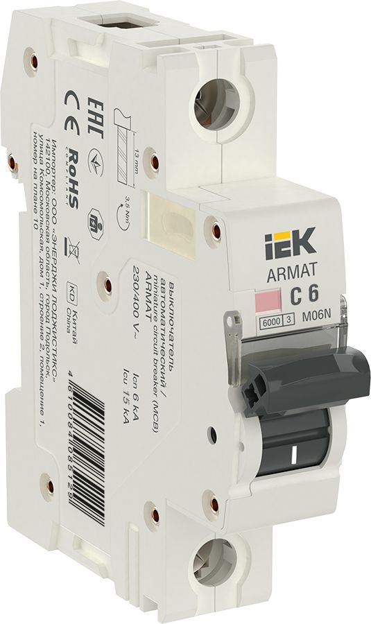 Выключатель автоматический  AR-M06N-1-C006