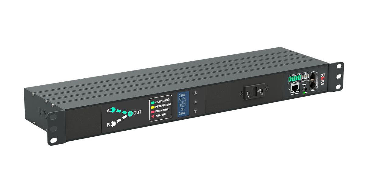 Блок розеток  R-4MC3-16-6C13L-C19L-A-T-440-Z(Z)-B