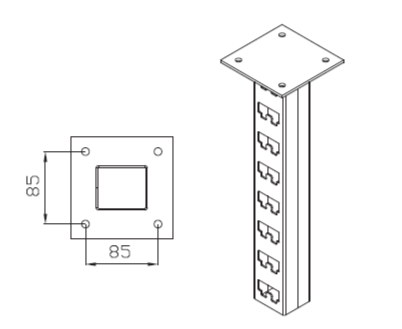 Стойка кабельная К1154 SM-SKP-2-1800x2х4-HZ