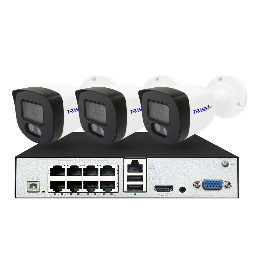 Комплект видеорегистратора TR-Lite1110-8P+3L2B5 