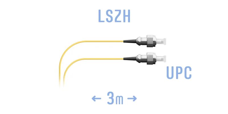Патч-корд оптический  SNR-PC-FC/UPC-3m (0,9)