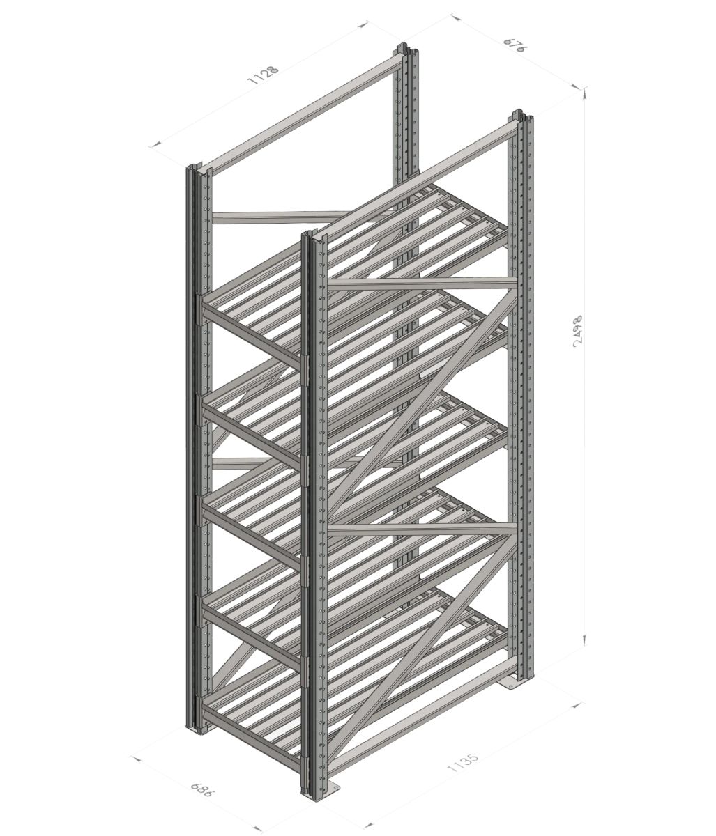Стеллаж батарейный  SNR-UPS-RACK-257012-5
