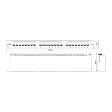 Патч-панель  SNR-SD-1U24-6-H