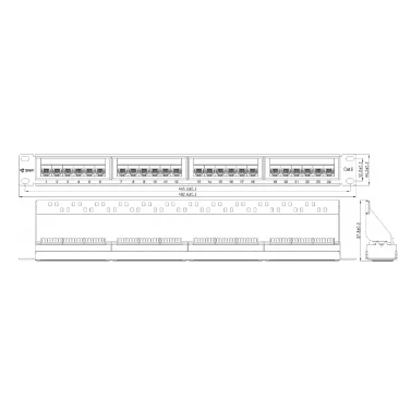 Патч-панель  SNR-UD-1U24-6-H