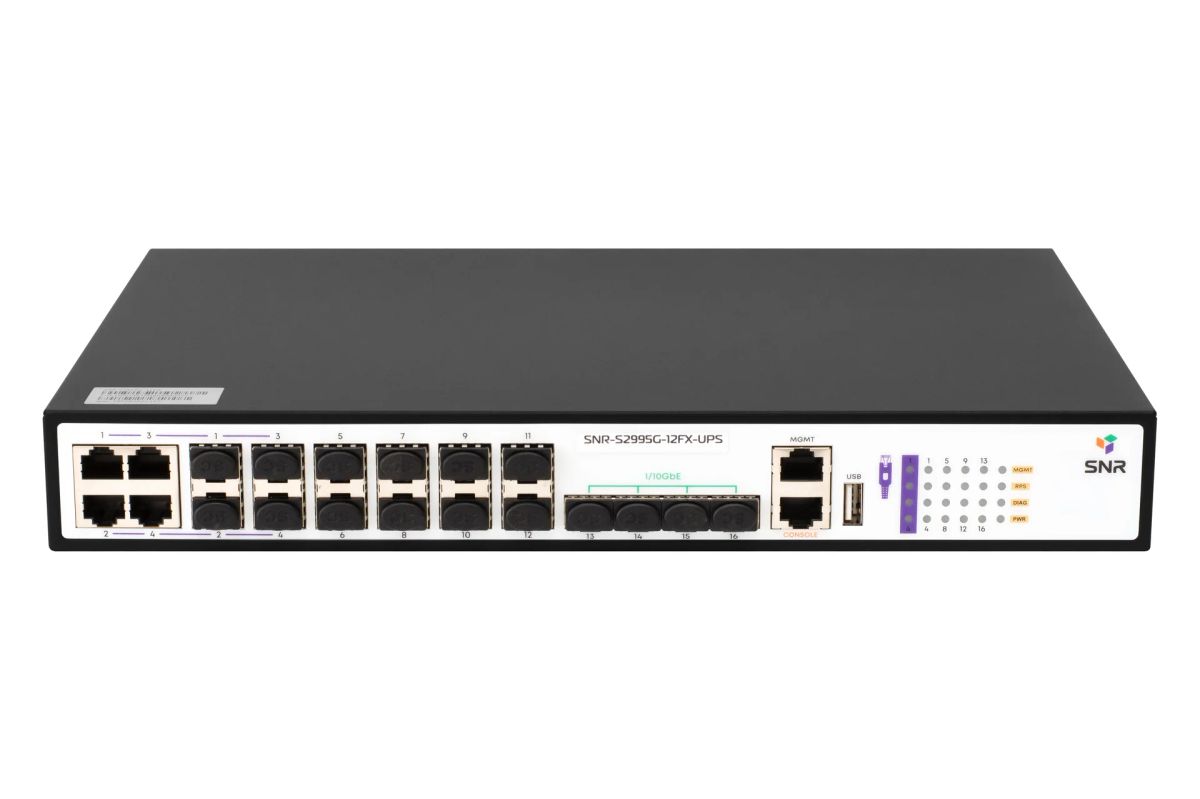 Коммутатор  SNR-S2995G-12FX-UPS