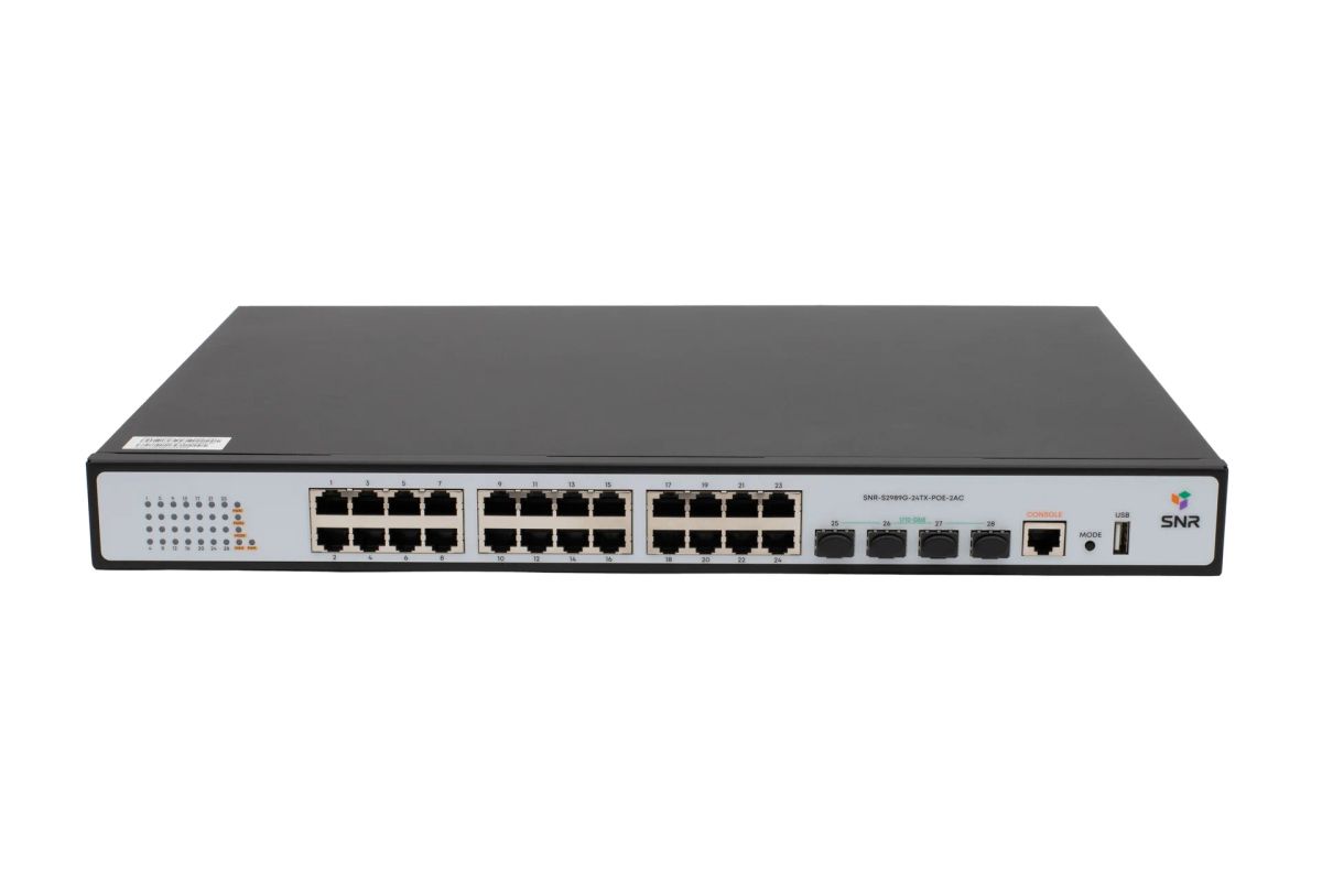 Коммутатор  SNR-S2989G-24TX-POE-2AC