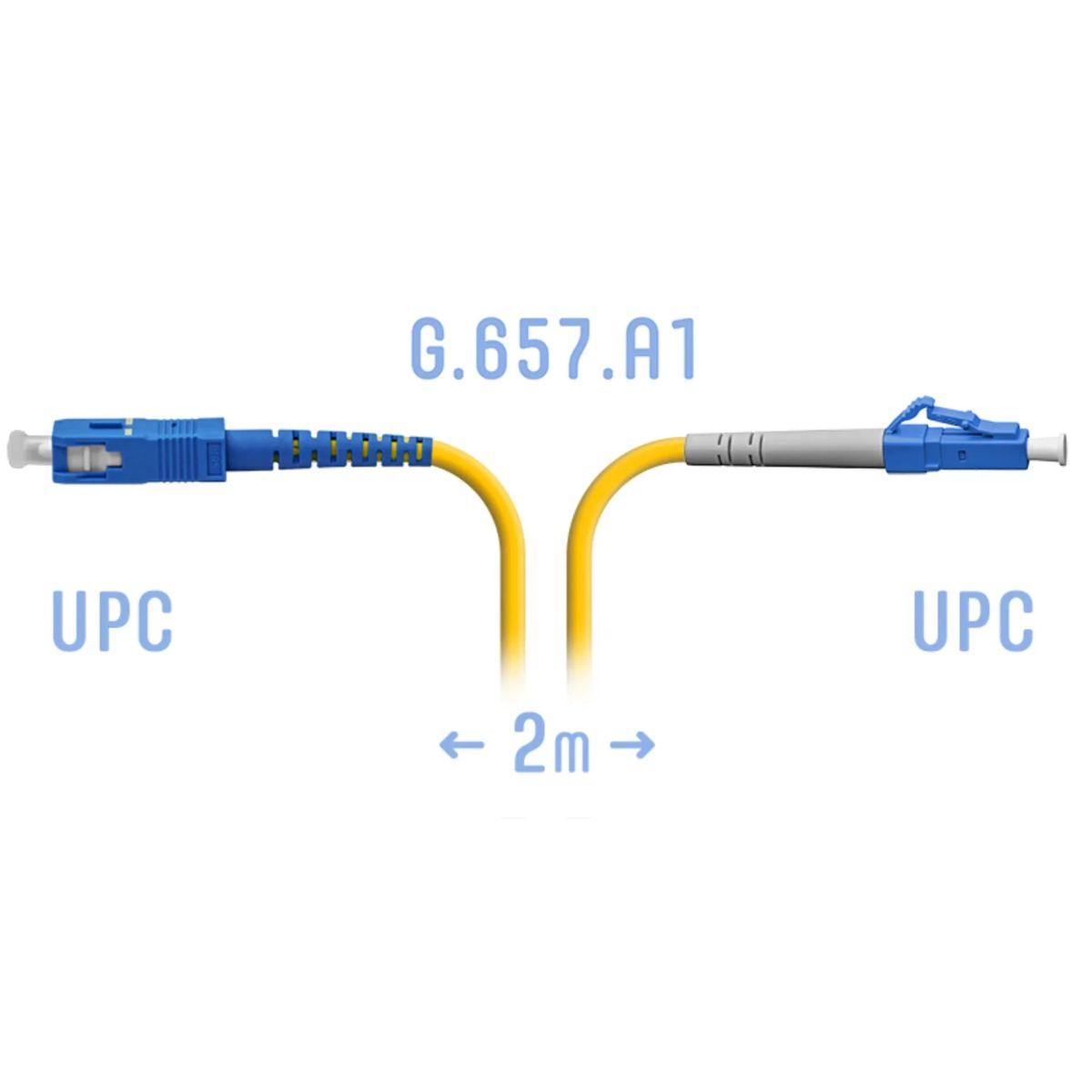 Патч-корд оптический  SNR-PC-LC/UPC-SC/UPC-A-2m