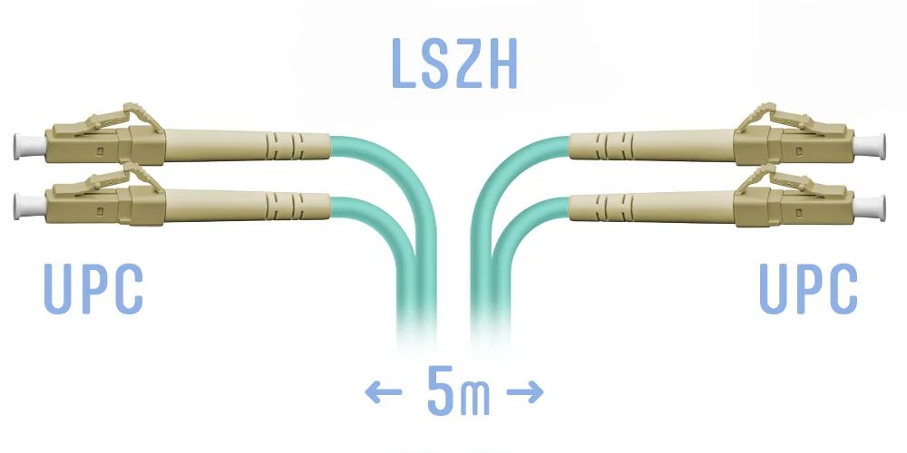 Патч-корд оптический  SNR-PC-LC/UPC-MM-DPX-5m