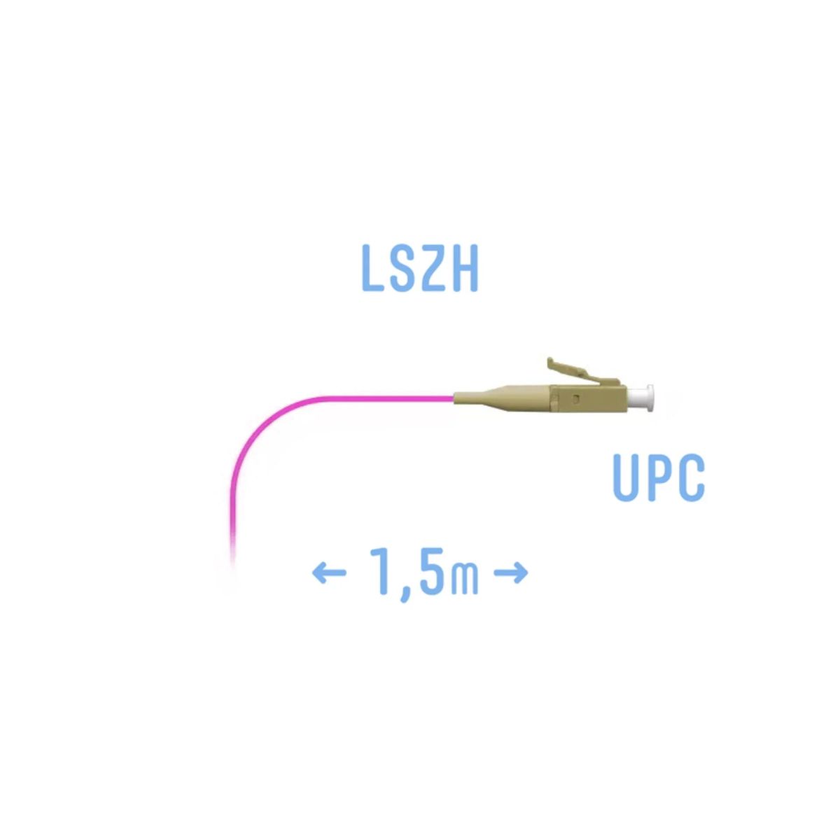 Пигтейл  pigtail LC/UPC MM4 1.5 m