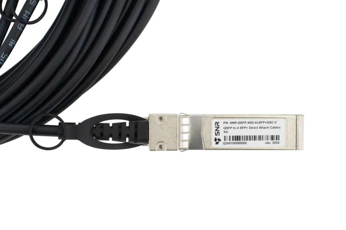 Патч-корд оптический  SNR-QSFP-40G-4xSFP+DAC-3