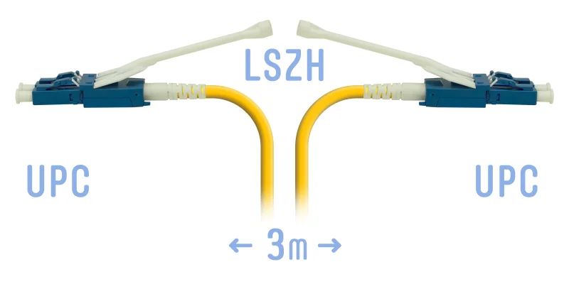 Патч-корд оптический  SNR-PC-LC/UPC-A-DPX-HD-3m