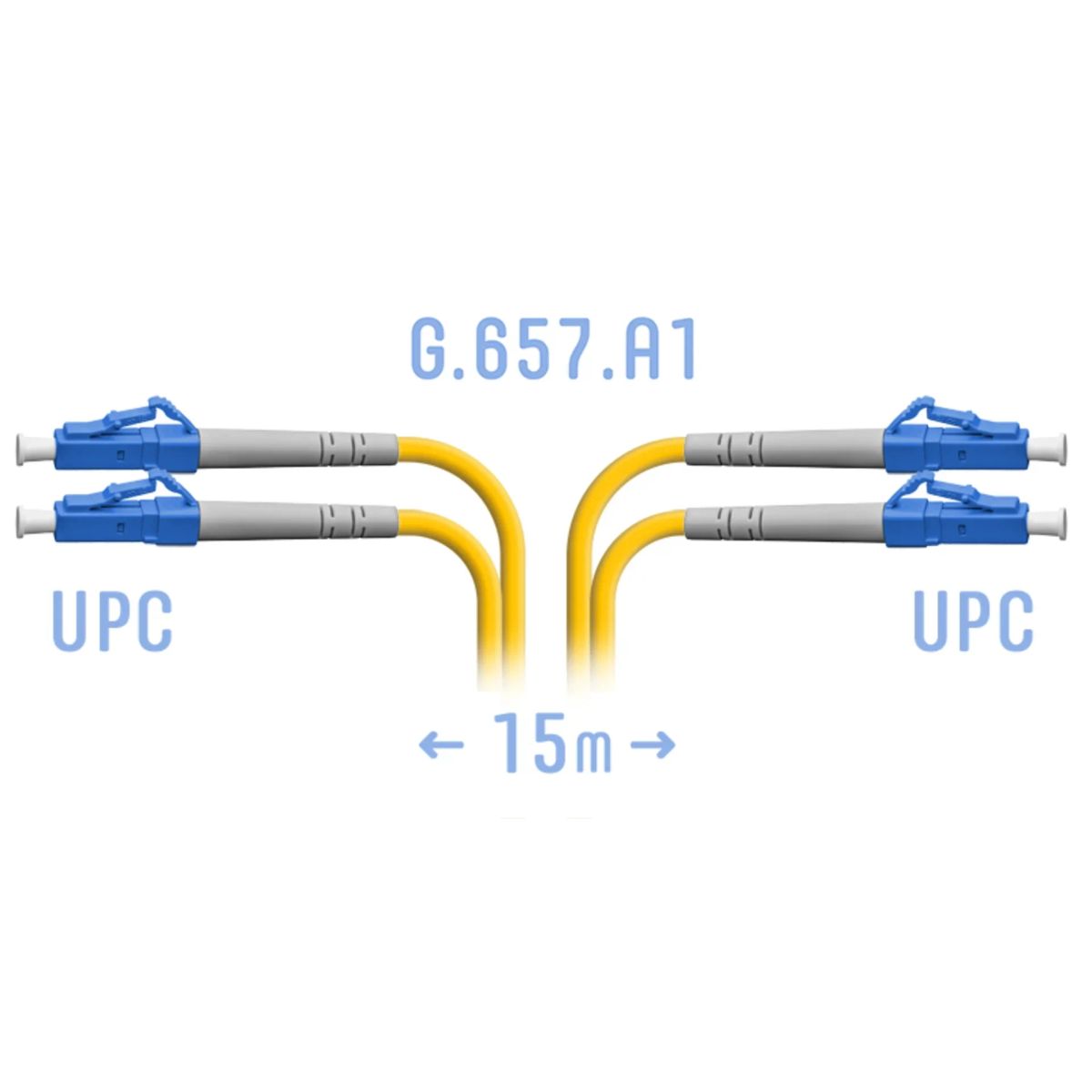 Патч-корд оптический  SNR-PC-LC/UPC-DPX-A-15m