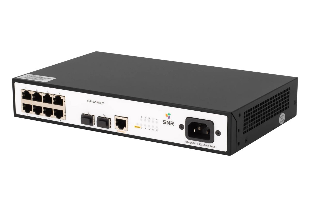 Коммутатор  SNR-S2982G-8T-RPS