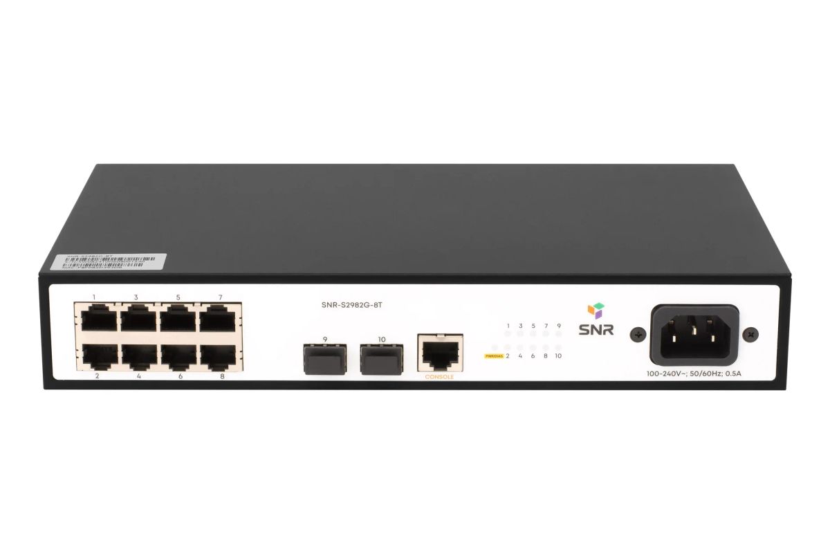 Коммутатор  SNR-S2982G-8T-RPS