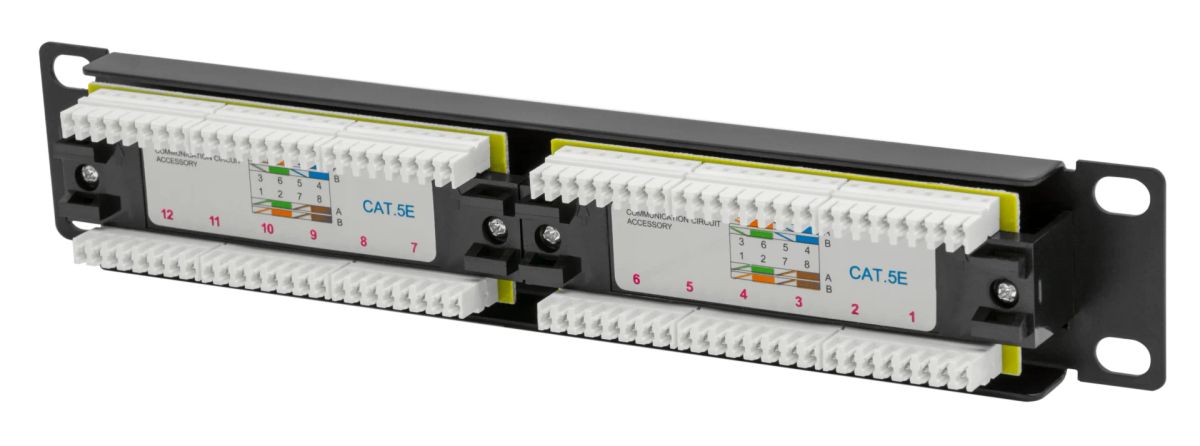 Патч-панель  SNR-UD-1U12-5E-H10"