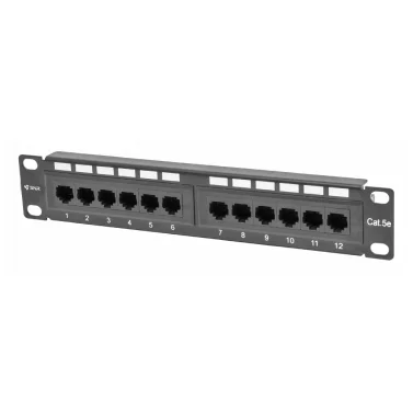Патч-панель  SNR-UD-1U12-5E-H10"