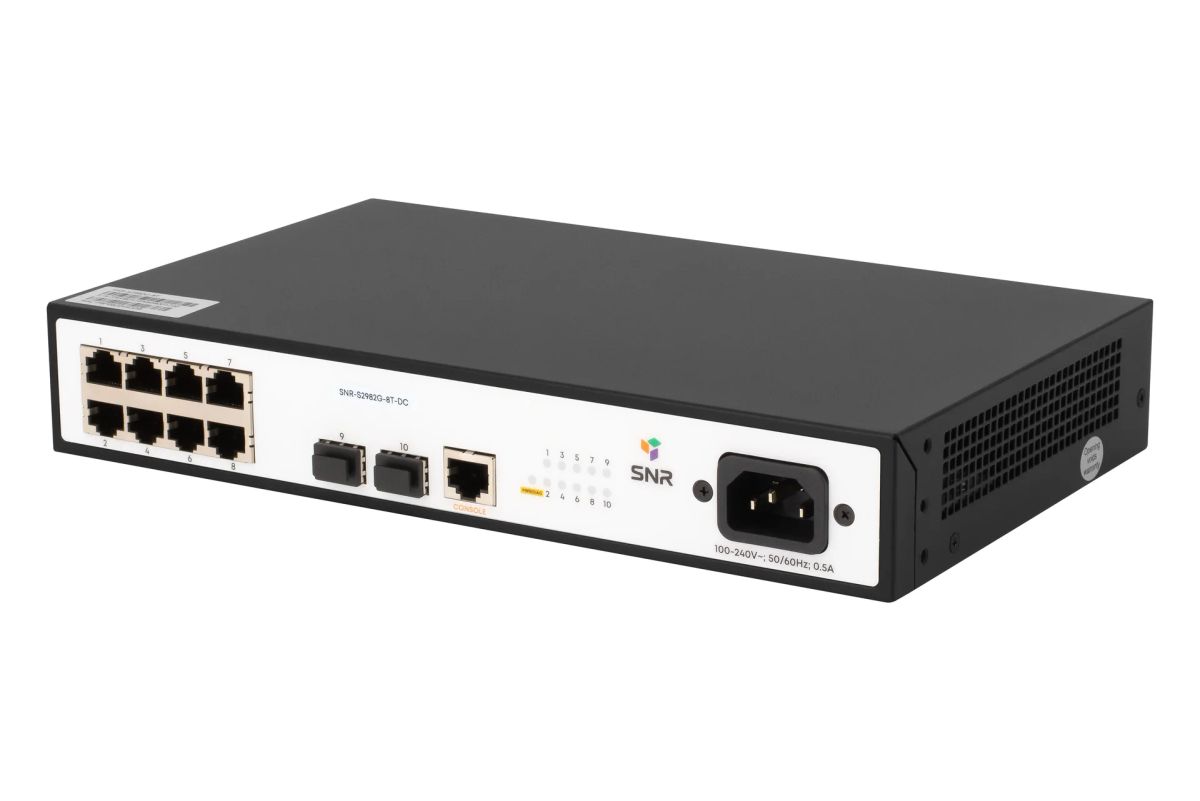 Коммутатор  SNR-S2982G-8T-DC