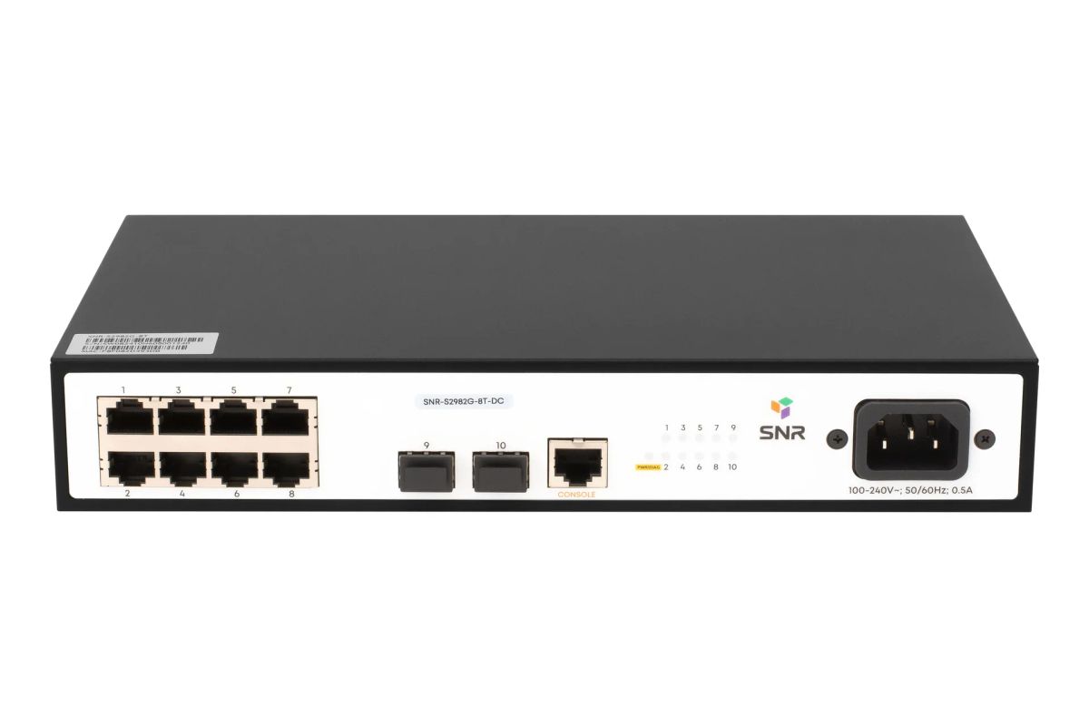 Коммутатор  SNR-S2982G-8T-DC
