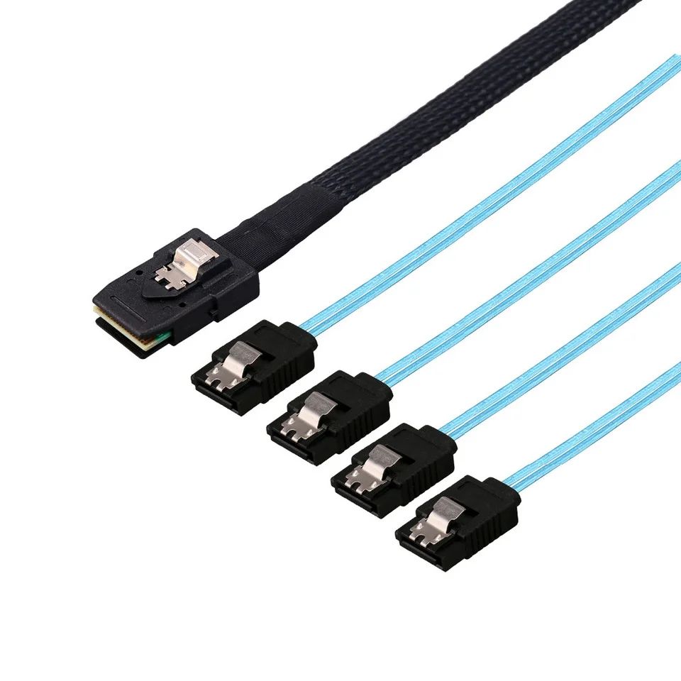 Патч-корд мультимедийный  SFF-8087/4SATA-80CM