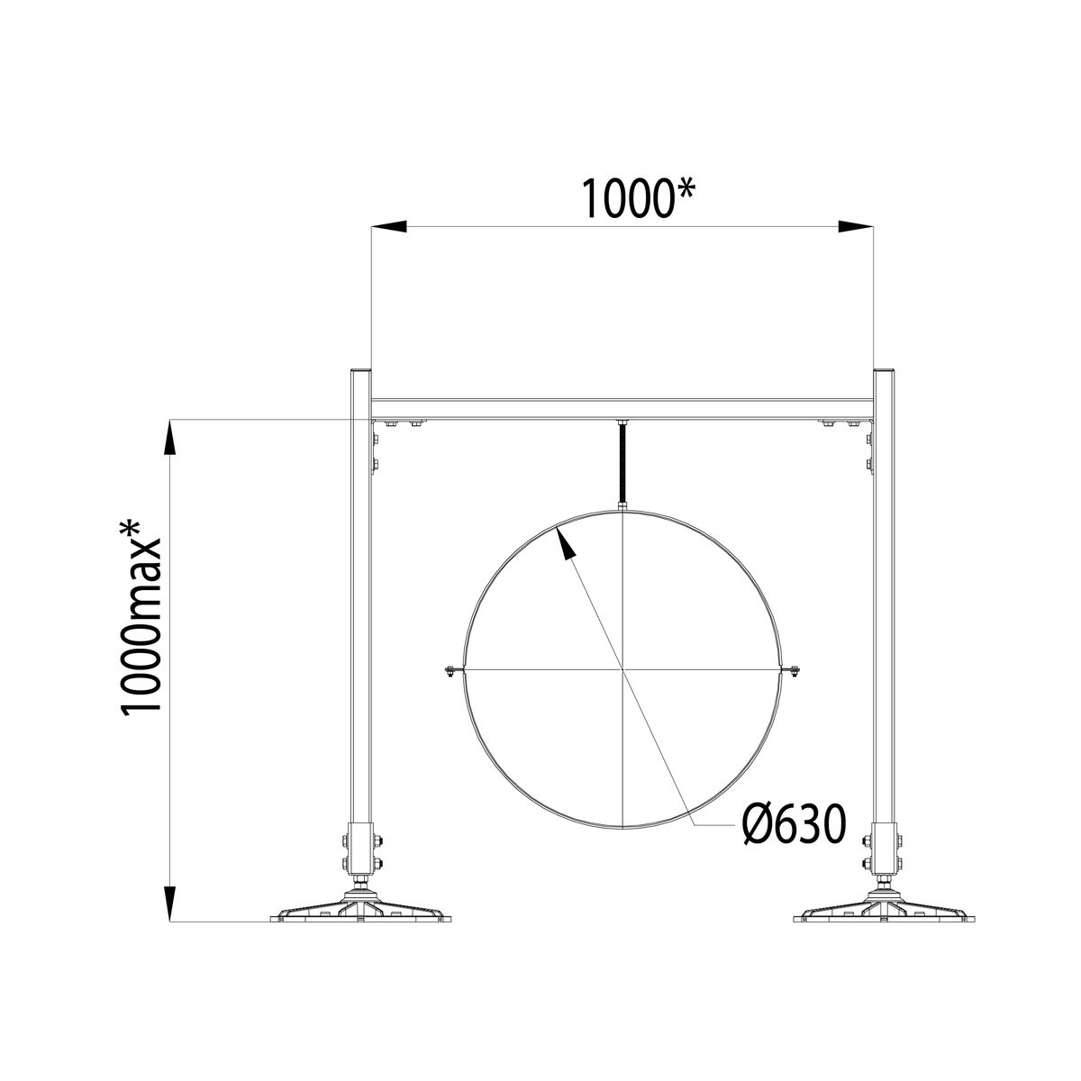 Опорная конструкция KM-TR-F-SSfHCAD-D630 HD TR0272