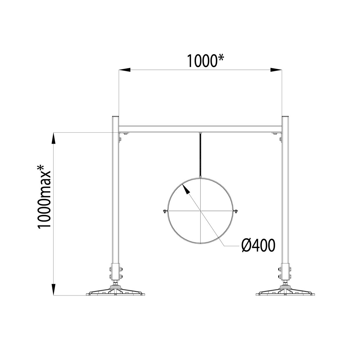 Опорная конструкция KM-TR-F-SSfHCAD-D400 TR0070