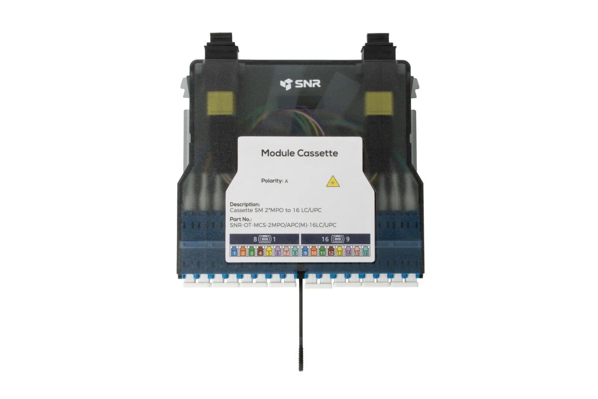 Кассета распределительная  SNR-OT-MCS-2MPO/APC(M)-16LC/UPC