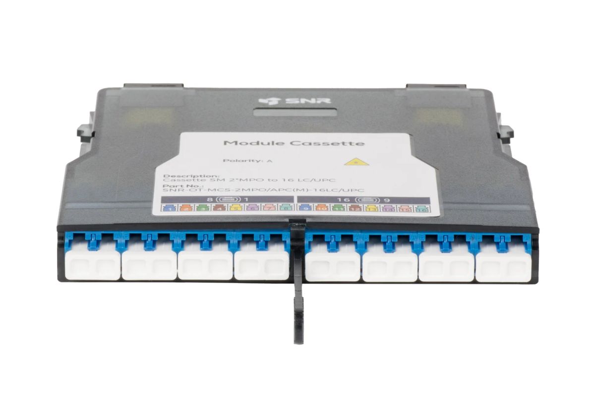 Кассета распределительная  SNR-OT-MCS-2MPO/APC(M)-16LC/UPC