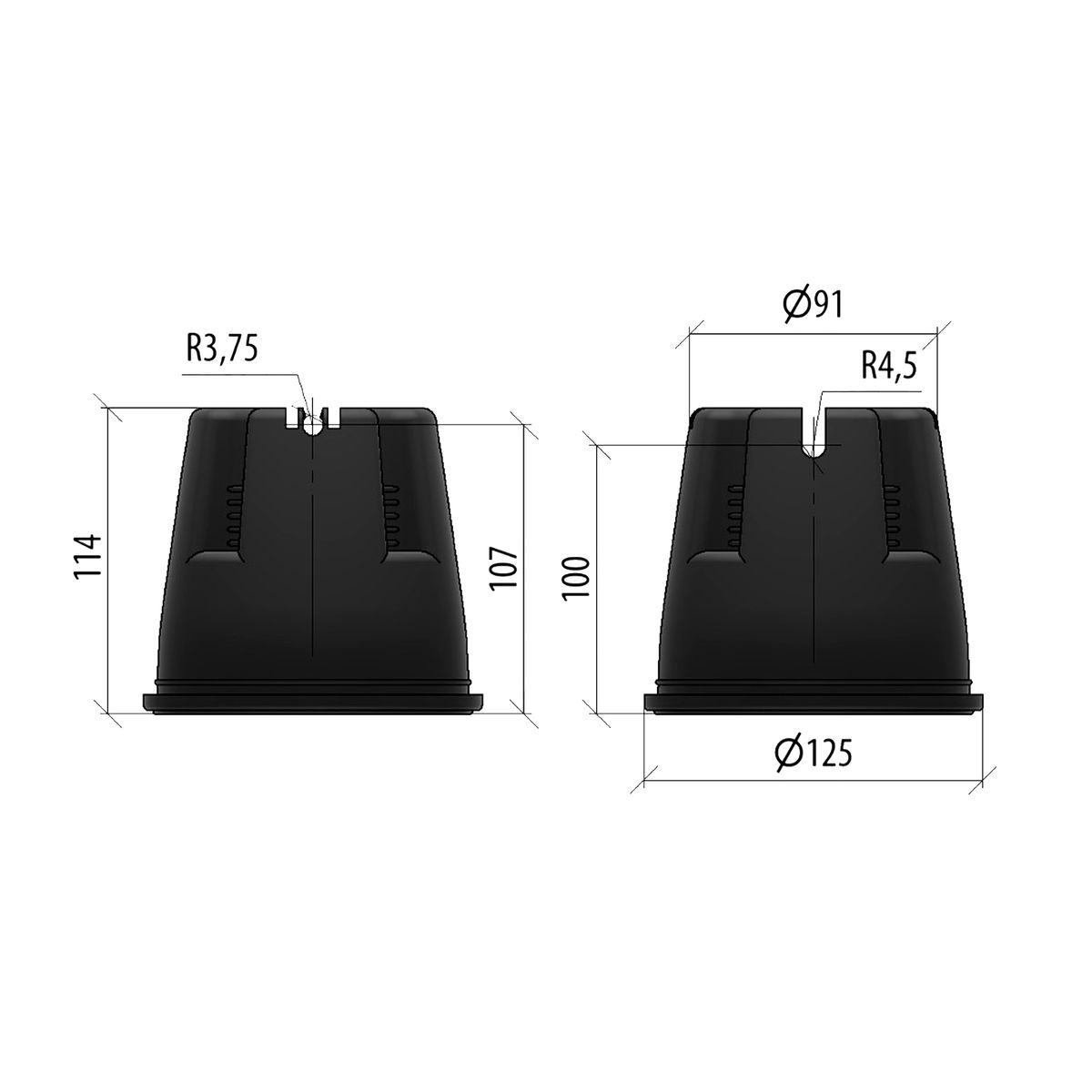 Держатель проводника DPPUX-H100-D8-10 MA0813