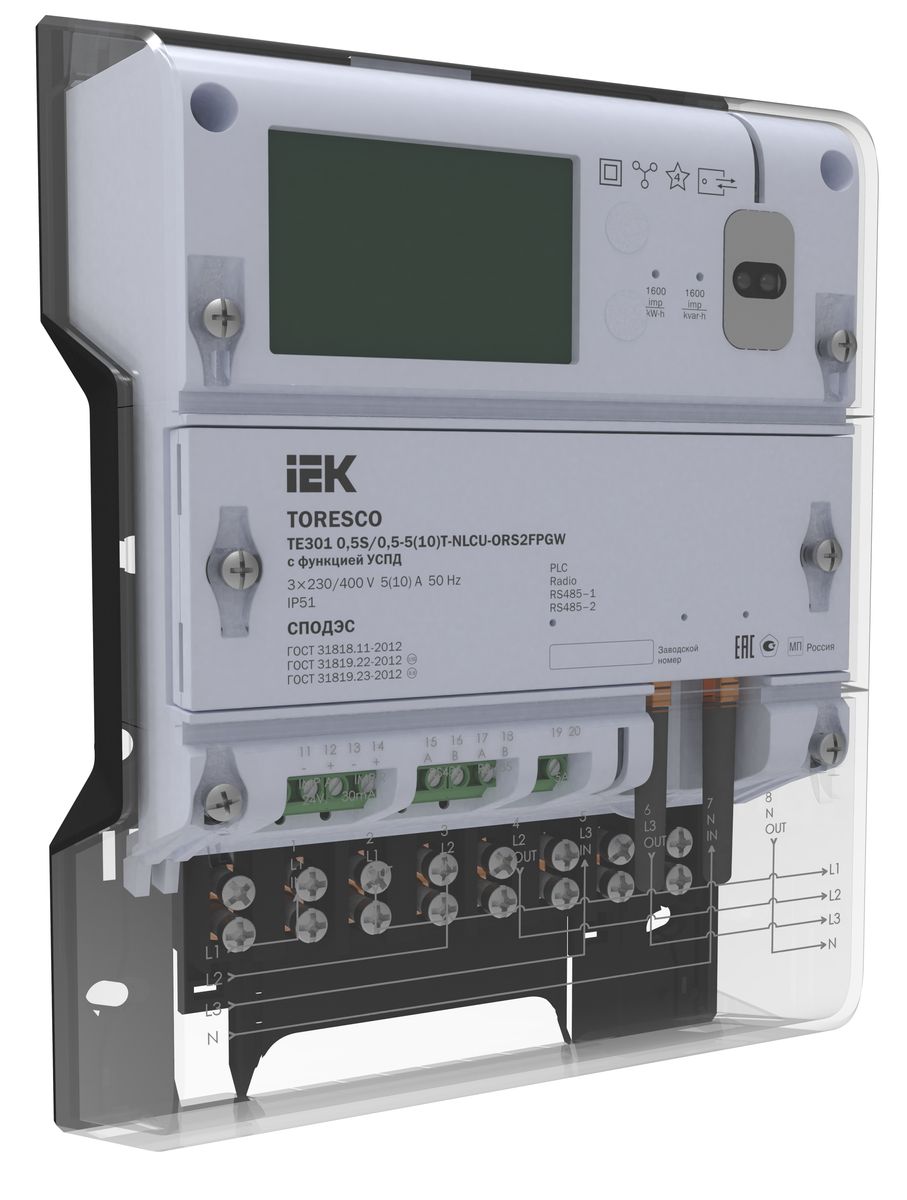 Счетчик электроэнергии TE301 0.5S/0.5-5(10)T-NLCU-ORS2FPGW TR-TE301-010T-5-URS2FPGW