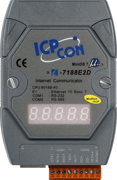 Преобразователь сигнала I-7188E2D-MTCP-G CR 