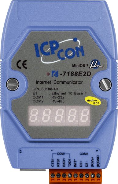 Преобразователь сигнала I-7188E2D-MTCP CR 