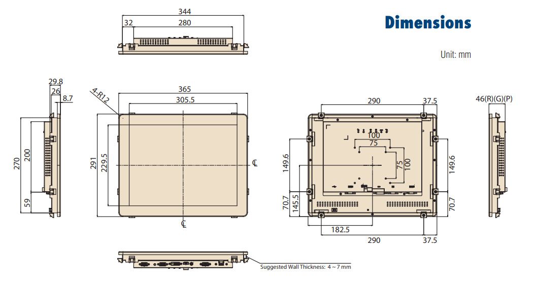 Монитор IDS-3315P-1KXGA1 
