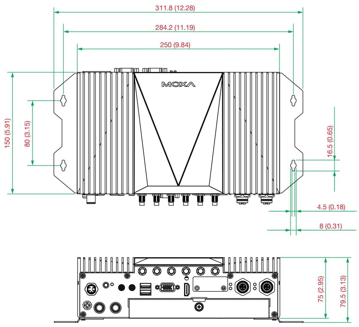 Компьютер промышленный V2406C-WL7-CT-T 