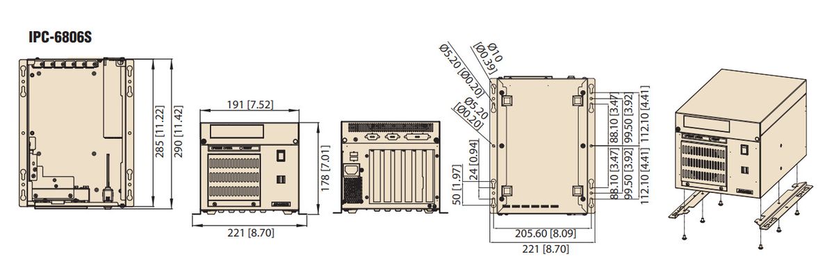 Корпус серверный IPC-6806S-25F 