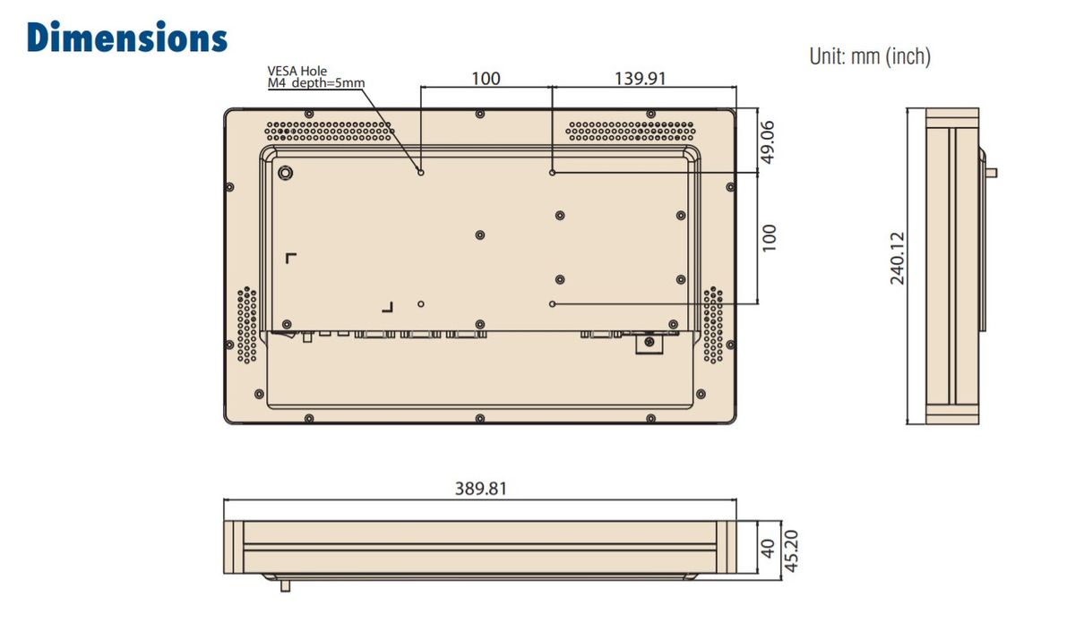 Компьютер панельный UTC-515FR-ATB0E 
