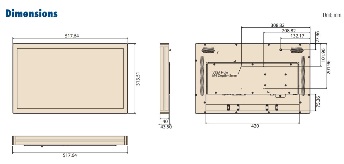 Компьютер панельный UTC-520F-PE 