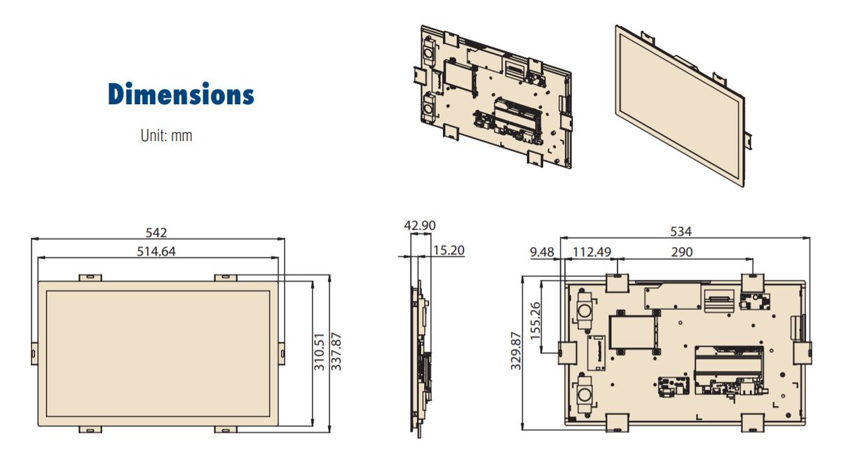 Компьютер панельный UTC-220FP-ATO0E 