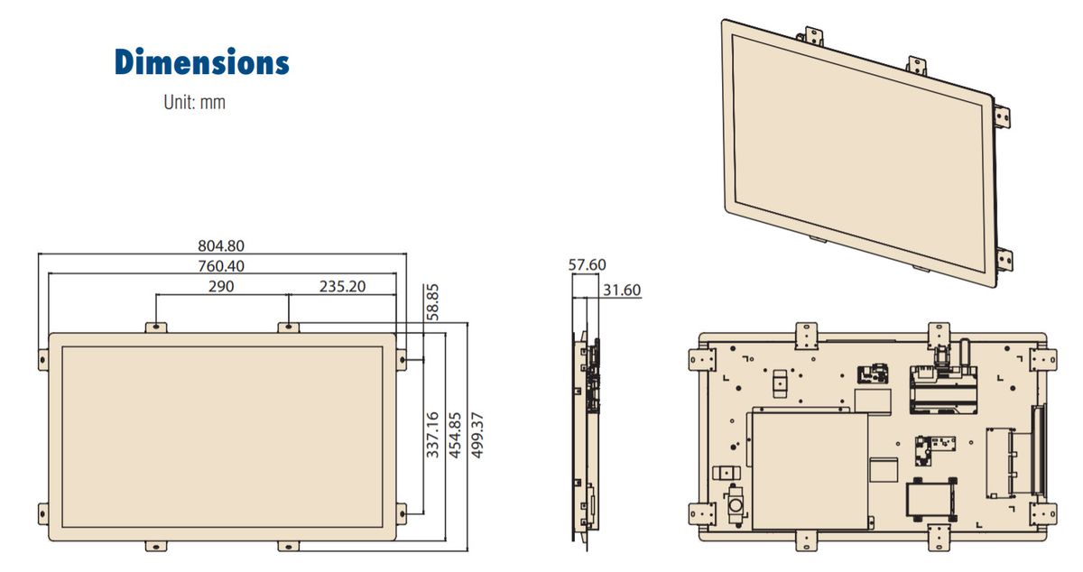 Компьютер панельный UTC-232FP-ATO0E 