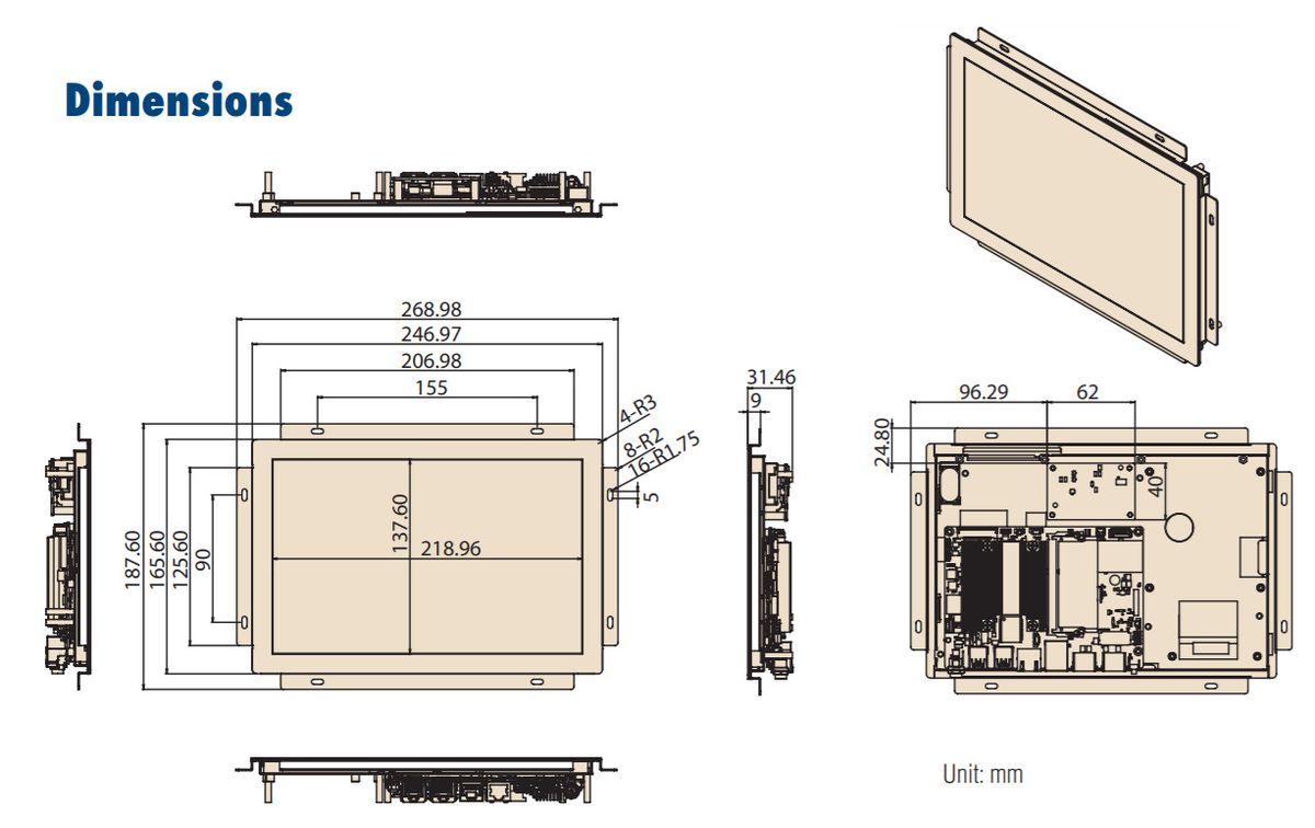 Компьютер панельный UTC-210GP-ATO1E 