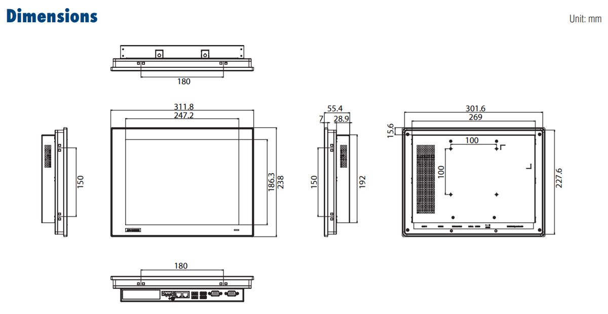 Компьютер панельный TPC-1251T-E3BE 