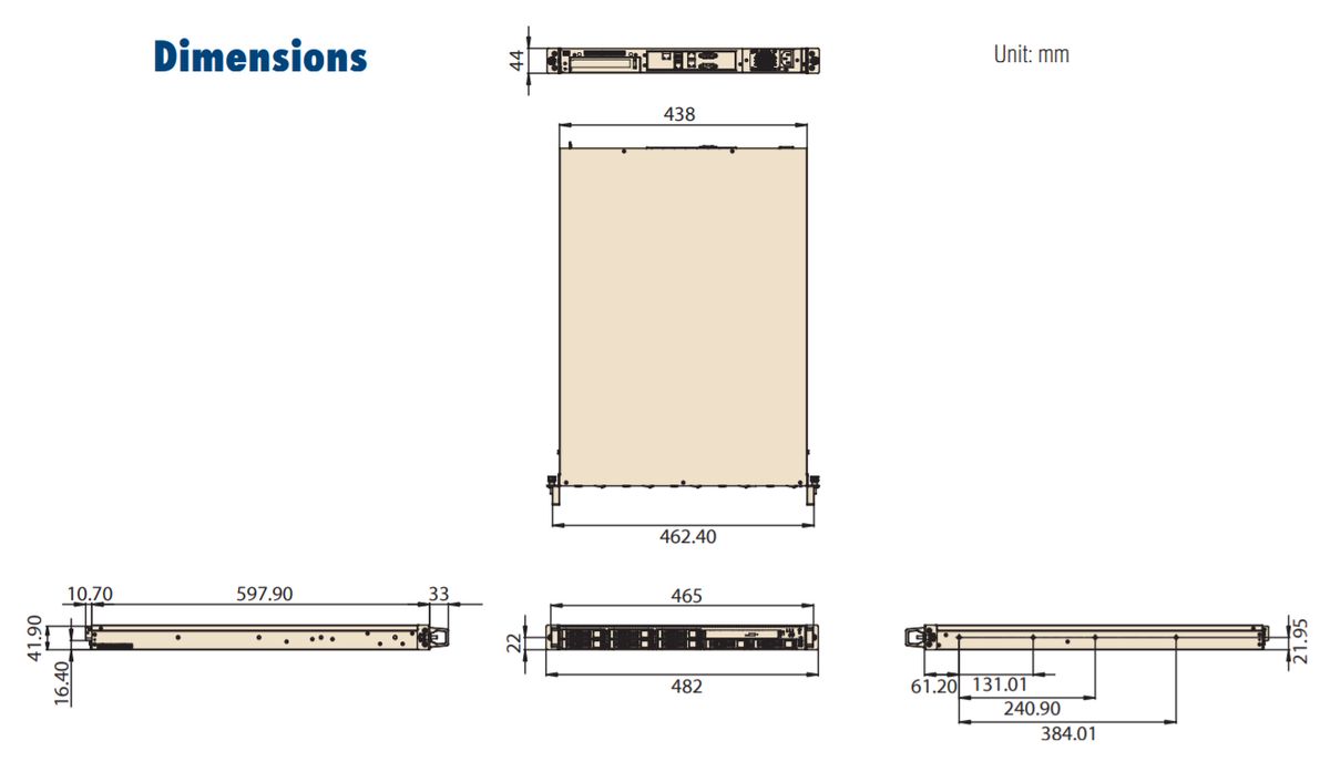 Корпус серверный HPC-8108-65RA1 